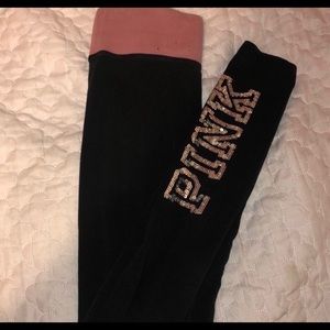 ‼️SOLD‼️Bling PINK Victoria Secret leggings